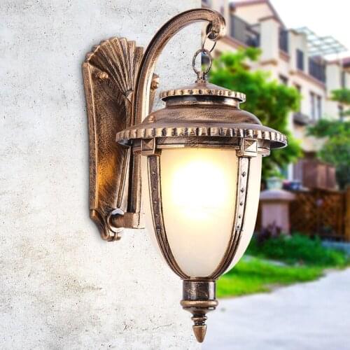 Europe Retro LED Waterproof Outdoor Wall Lamp Garden Courtyard Stairs Porch Balcony Sconce Aisle Loft Home Decor Wall Lighting