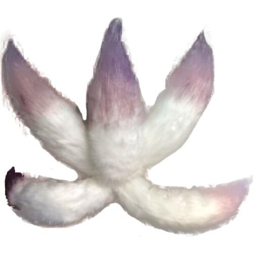 Game Onmyoji Cosplay SSR Yu Caoqian Skin Cosplay 100CM 120CM Purple Plush Tails Ears Halloween Carnival Party Accessories