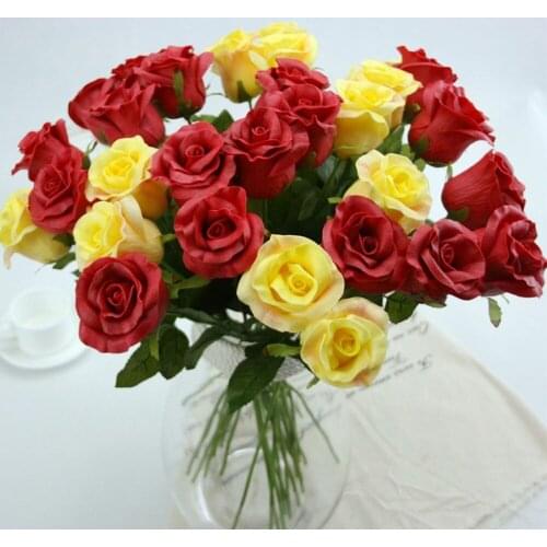 Artificial Natural Love Rose Silk Flower Bride Family Wedding Garden
