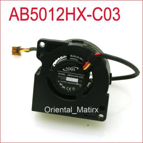 Free Shipping AB5012HX-C03 5020 5CM 12V 0.21A 3Wire 3Pin Computer Cooler Cooling Fan