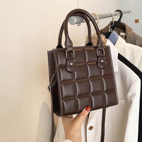 Fashion women Shoulder Bag Luxury Handbag Designer PU Leather Handle Tote Solid Color Female Messenger Bags Retro Hand Bag