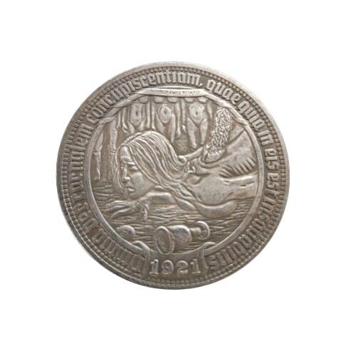 1pcs American Morgan hobo coin coin gift, woman stepped on by a cow coin souvenir