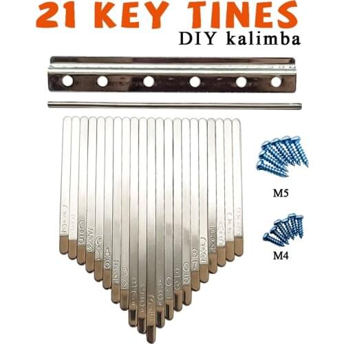 Kalimba 21 Keys Tines Set Piano Foot Bridge. Shrapnel Piece Kit For Kalimba Diy Replacement Parts Musical Instrument Accessories