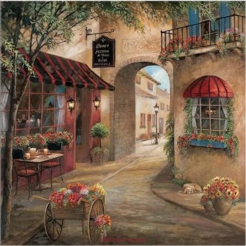 Counted Cross Stitch Kits Needlework Embrodery - Crafts 14 ct Aida Color DIY Arts Handmade Home Decor - Ginos Pizzaria