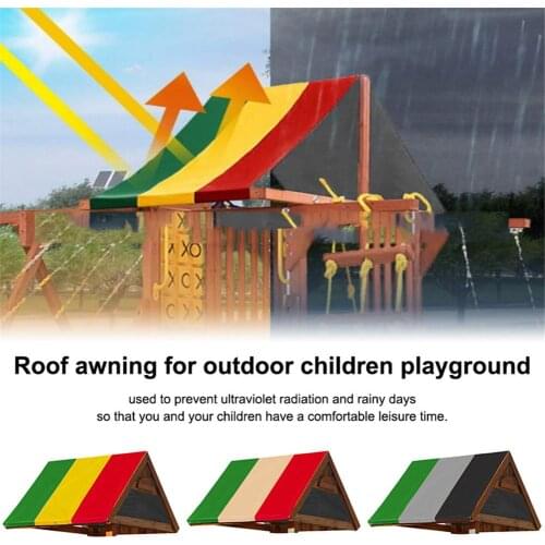 Outdoor Easy Install Roof CanopyShade 52x89inch Kids Tarp Sunshade Playground Roof Canopy Warehouse Waterproof Cover