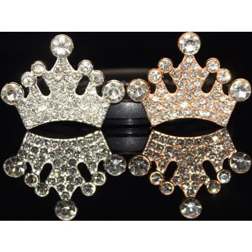 2018News 60pcs Rhinestones Crown Button for DIY Hair Accessories or Wedding Clothes Decoration HZ360-HZ361