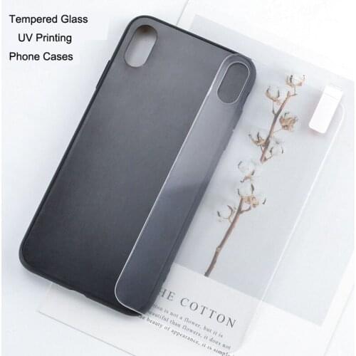 New Flowers Back Cover Tempered Glass for iphone UV printing phone cases ,For iPhone xs max