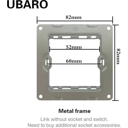 UBARO Painted Iron Plate Frame 82-142-166-252-3338-424*82mm Multi Size Middle Hole 52mm Only Socket Accessory Diy Installation