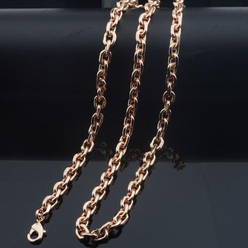 3 Style Men Women 585 Rose Gold Colo Link Big HeavyRolo/Bead Ball Necklace Jewelry