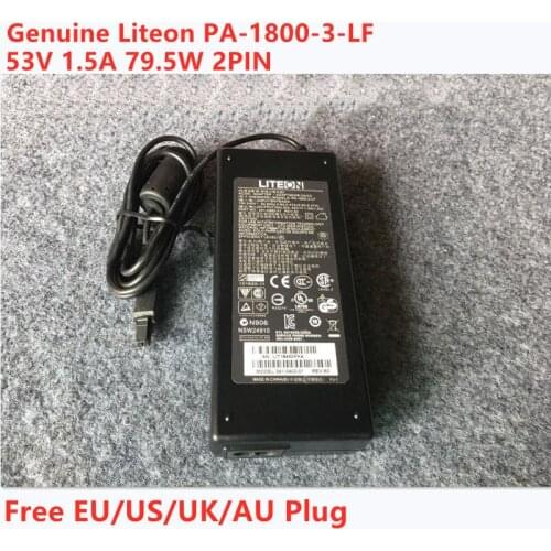 Genuine LITEON PA-1800-3-LF 53V 1.5A 79.5W 2PIN AC Adapter For PA-1800-3A CISCO CATALYST 2960 WS-C3560CX Power Supply Charger