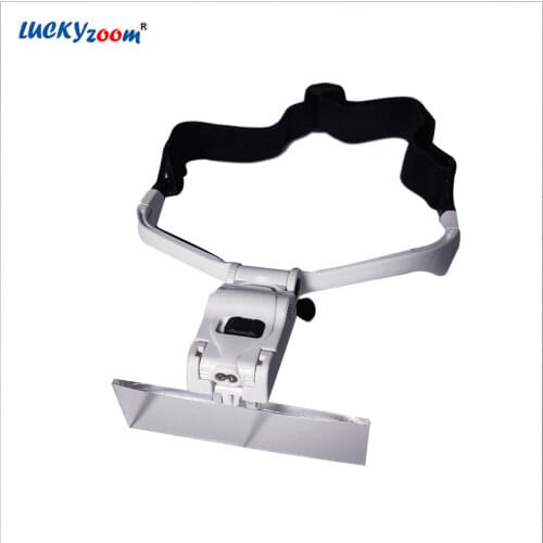 Professional Head Magnifier Eyewear Glasses Magnifier 1X 1.5X 2X 2.5X 3.5X Folding Illuminated Magnifying Glass For Repair Lupa