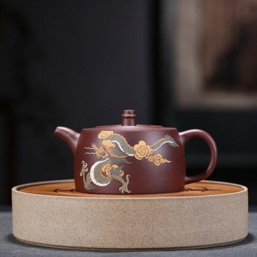 Shahu Yunhai Jinglan Purple Sand Pot Yixing Teapot Wholesale Flowers Fugui Kungfu Tea Set Gift Customization