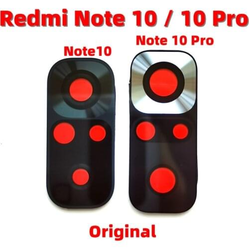 For Xiaomi Redmi Note 10 / 10 Pro Back Rear Camera Glass Lens Big Camera Glass Cover With Sticker Red Mi Note10 Repair Parts