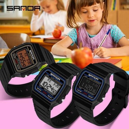 BASID Sport Mens Watch Kids Boys Girls Child Wrist Watches Waterproof For Birthday Gifts Digital Clocks Children Back Light