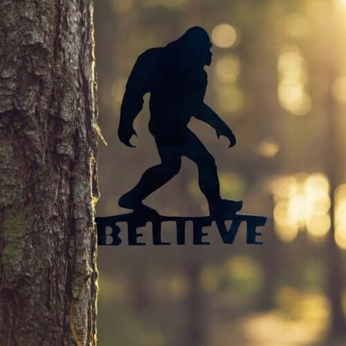 Home Decoration Ornaments Orangutan Bigfoot Personalized Metal Sign Silhouette Art Custom Sign Garden Courtyard Decoration