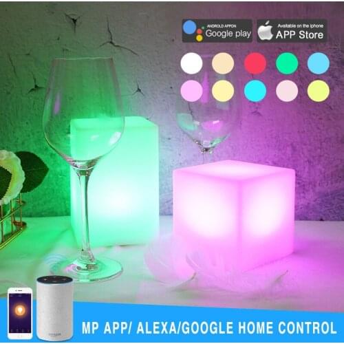 Smart wifi RGB led table Lamp MP APP remote control party night light USB rechargeable Luz de noche works with alexa google home
