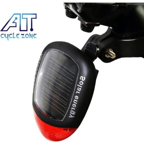 CYCLE ZONE Cycling Tail Rear Red Light Solar Power Bike Bicycle LED Lamp Taillight 2 Super bright
