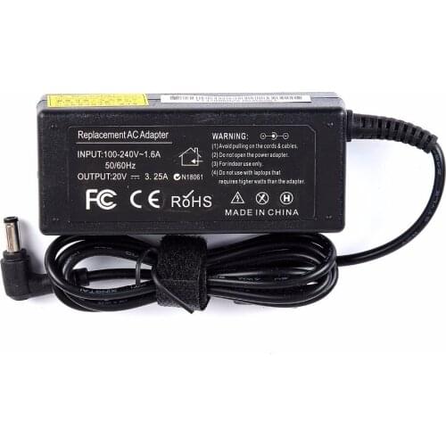 5pcs/lot x 20V 3.25A 5.5*2.5mm AC Laptop Charger For Lenovo IdeaPad g530 g550 g560 g570 y450 y530 Notebook Free Shipping