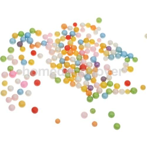 10g/bag Colorful Modelling Craft Foam Balls Spheres 3-10mm Kids Craft Supplies Party Ornament Decoration