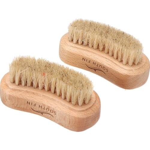 2pcs Fingernail Toenail Cleaning Brush Finger Nail Brush Scrub Scrubbing Manicure Tool Clean Dust Finger Care Wood