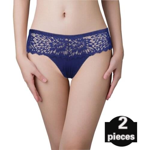 2 pcs Fashion Women Sexy G-String pants transparent seamless underwear lace smooth milk silk low-waist student underpants