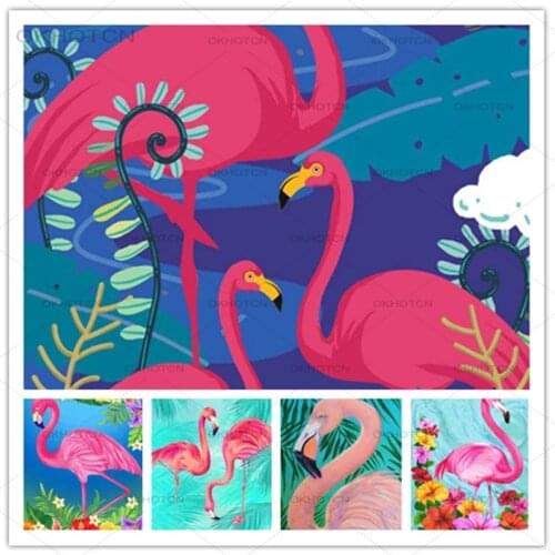 5D Diamond Painting Cross Stitch Full Drill Flamingos Rhinestone Kit Handicraft Diamond Embroidery Animal Handmade Gift
