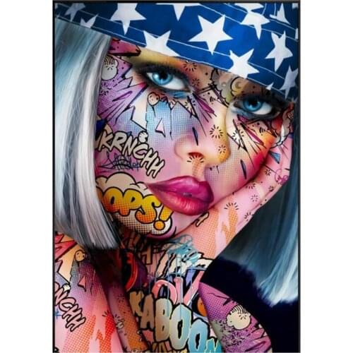 5D DIY Full Round Diamond Painting Abstract Graffiti Tattoo Girl 3D Embroidery Cross Stitch Rhinestone Mosaic Home Decor Y1241