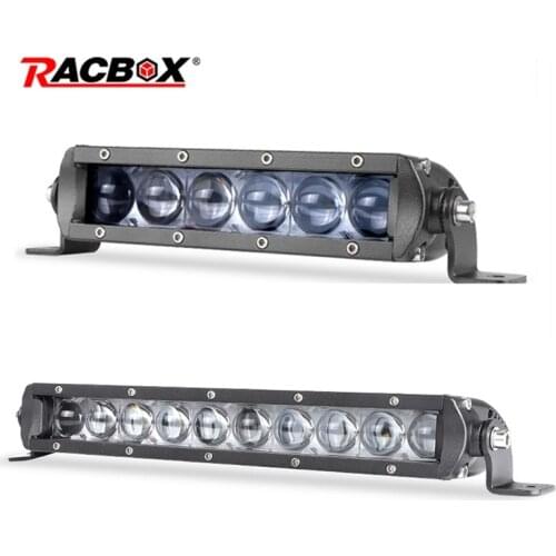7''11" Slim LED Light Bar Spot Beam 30W 50W Work Light Bar 6000K White Waterproof Driving Fog Light for SUV Offroad