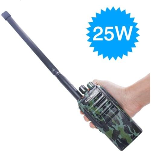 ABBREE AR-25W Walkie Talkie Output Power 25W 10W 5W UHF 400-480MHz 10Km Ham Radio 4000mAh Battery + Tactical Antenna