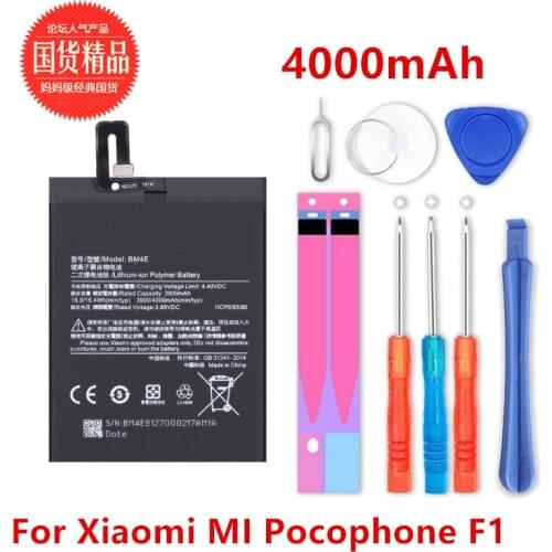 Chensuper Battery BM4E For Xiaomi MI Pocophone F1 battery Authentic Batteries + Tools