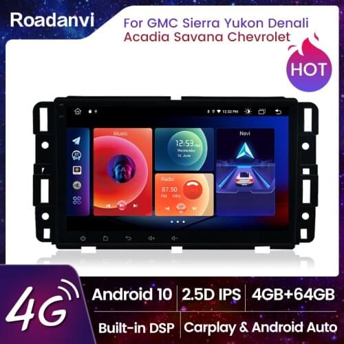 8" Android 10 Car radio Multimedia Video Player For GMC Sierra Yukon Denali Acadia Savana Chevrolet Express Traverse Equinox GPS