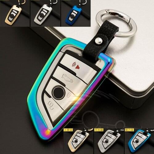 Zinc alloy Car Key Cases For BMW F20 F30 X3 X5 X6 X7 F20 E34 E36 E90 E90 Smart-2/3 Button Bag Cover Shell Fob Key