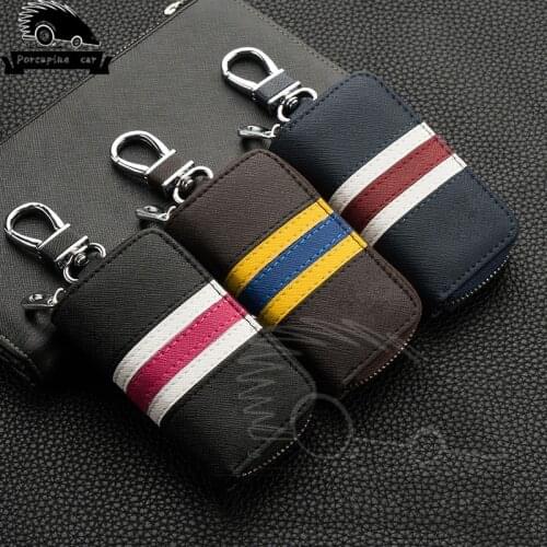 Genuine Leather Car Key Case for Lexus Audi Mercedes Peugeot Toyota Vw Skoda Bmw Hyundai Car Protector Case Covers Car Key Bag