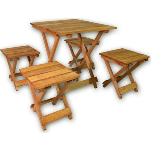 Wood Wooden Folding Table And Stool Picnic Table Wooden Table Chair Camping Table Camping Chair