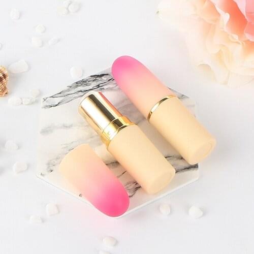 DIY 12.1mm 5g Empty Lip Balm Tubes Peach Bullet Shape Gradient Pink Lip Gloss Lipstick Tube Cosmetic Packing Container 200pcs