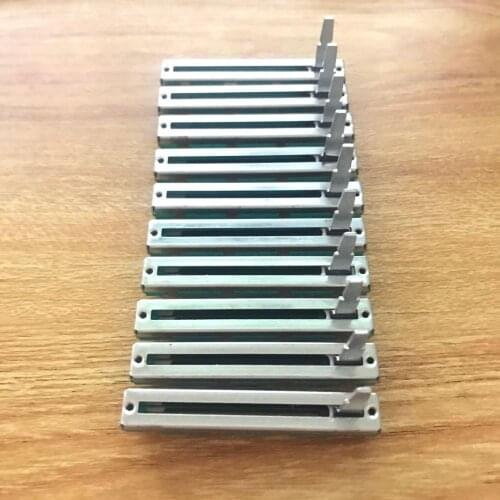 10pcs For pioneer AKAI Mixer B10K B103 Straight Slide Potentiometer Fader / Total Length 60mm Travel 45mm / Stereo Fader B10Kx2