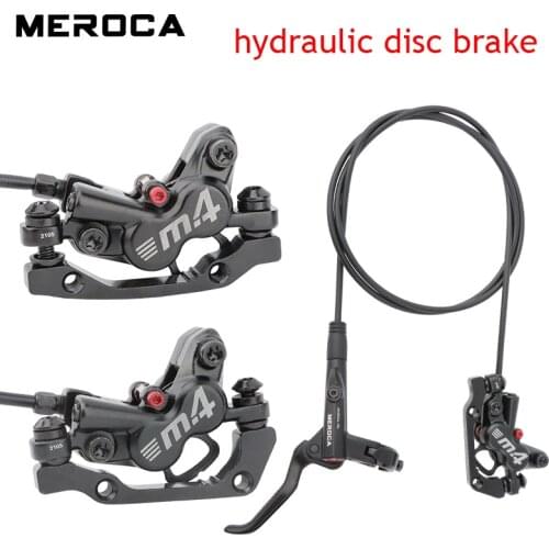 MEROCA MTB hydraulic brakes set for bicycle disc 4 Pushes piston Mountain bike line levers system caliper kit racing Cycling