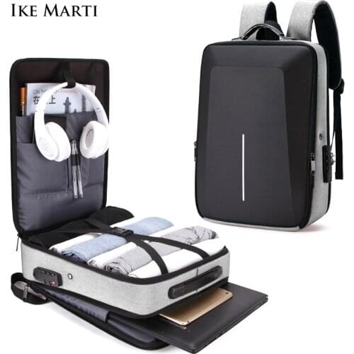 IKE MARTI Anti Theft Laptop Backpack Waterproof Usb Charging 15.6 Daypack Mens Bags Male Mochila Business Women/Men Backpacks
