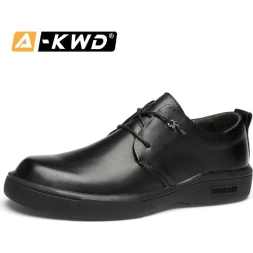 2020 Fashion Men Genuine Leather Shoes Black Business Dress Formal Shoes Soft Moccasins Breathable Casual Shoes Sneakers Size 45
