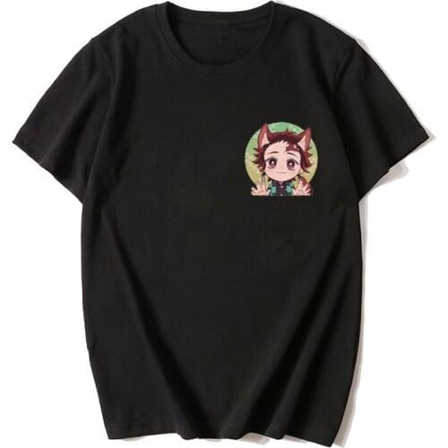 Summer Cartoon Anime Demon Slayer T Shirt Custom logo T-Shirt Women Men Harajuku Short Sleeve Tsuyuri Kanawo Tops Dropshipping