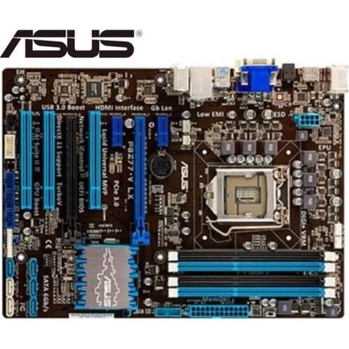 For ASUS P8Z77-V LX desktop motherboard LGA 1155 DDR3 i3 i5 22/32nm CPU USB3.0 32GB SATA3 VGA HDMI Z77 used mainboard PC boards