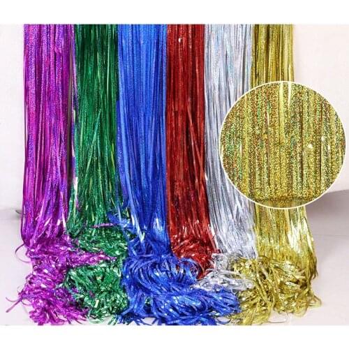 Flashing Backdrop Curtains Sequins Rain Curtain Photo Props Shiny Tassel Living Room Partition Wedding & Engagement Party Decor