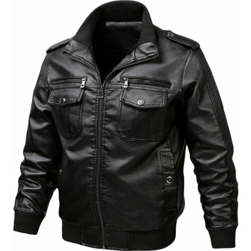 Mens Leather Jacket Mens Spring Autumn Casual Slim fit Motorcycle PU Leather Jacket Coat Male clothes jaqueta de couro 5XL 6XL