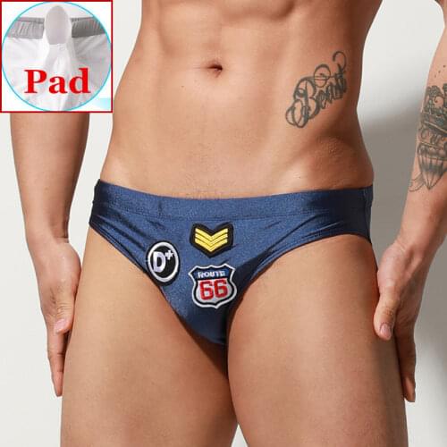 Push Up Pad Mens Swim Briefs Sexy Swimwear Gay Swimsuit Man Swimming Trunks Beach Shorts 2020 Desmiit Swiming Bathing Suit Men