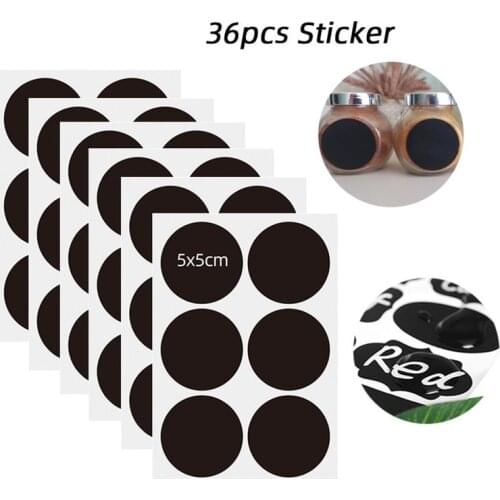 36pcs Spices Stickers Pantry Jar Labels Waterproof Kitchen Organizer Storage Bottles Jars Stickers Spice Label Blackboard Tags
