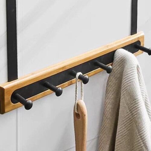 Non-Marking Door Back Hook Space Aluminum Coat and Hat Hook Hanger on the Door