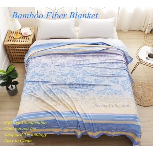 High quality 150*200cm Bamboo Fiber Blanket for Kids Adult Summer Cool Throw Blankets for Bed Sofa Comfortable Quilt 4colors