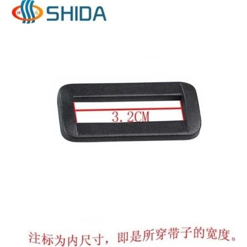 Wholesale 100pcs Black 1.2"(32mm)Internal Width Rectangle Plastic Buckle Backpack Straps Webbing Handbag DIY Accessories