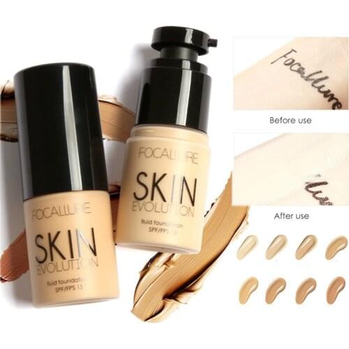 Base Face Liquid Foundation Cream Full Coverage Concealer Oil-control Easy to Wear Soft Face Makeup Foundation