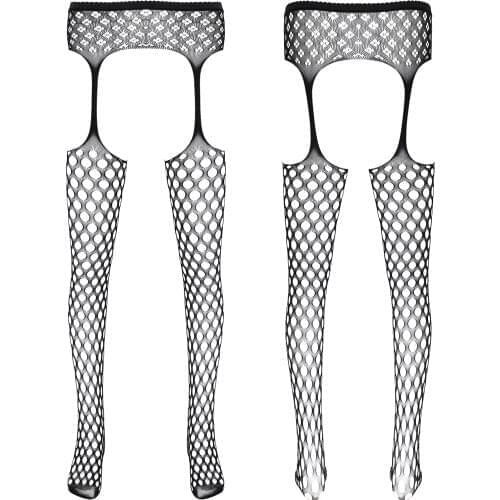 Sexy Hollow Out Stretchy Tights Fishnet Open Crotch Pantyhose Plus Size Men Lingerie Crotchless Transparent Pantyhose Stockings